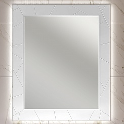 Opadiris Зеркало для ванной Луиджи 90 белое матовое – фотография-1